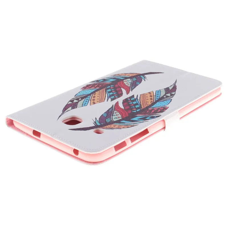 2 Leaves PU Leather Stand Case For Samsung Galaxy Tab E 8.0 Case T377 T375 T377V SM-T377V Case Protector Tablet Wallet Cover Bag (39)