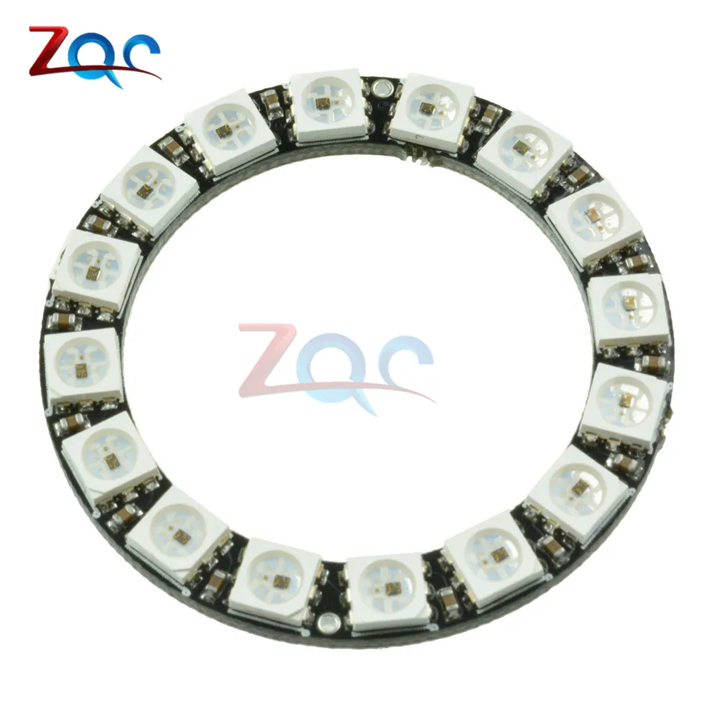 16 Bit 16-Bit WS2812 5050 RGB LED Full-color Built-in Driving Lights Round Development Board Integrated Drivers For Arduino GM