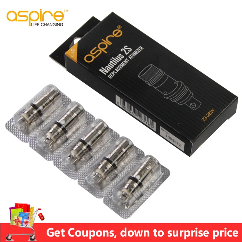 15/10/5 шт. катушка Aspire Nautilus 2S с испарителем 0 4 Ом BVC для испарителя бак электронные