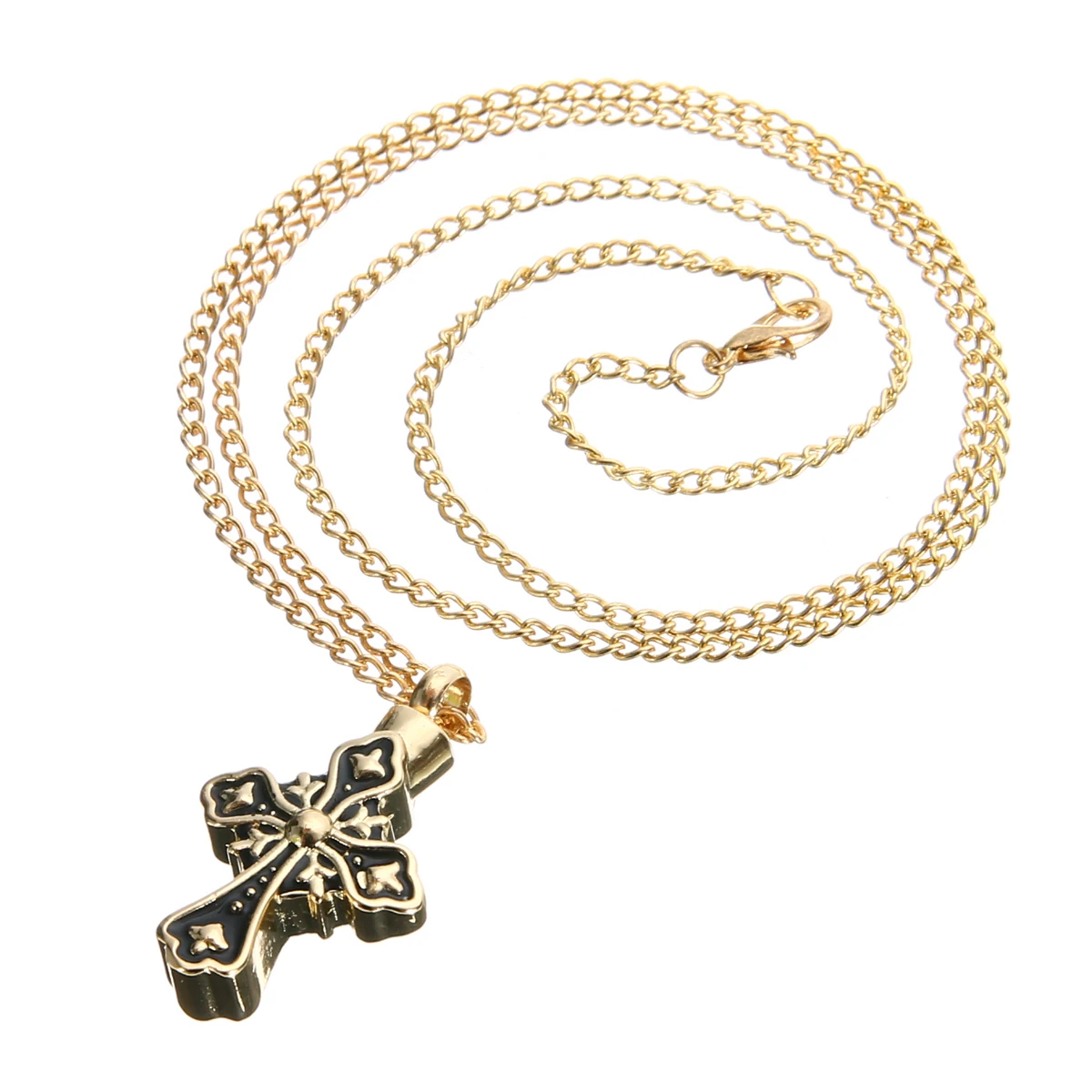 Shellhard Gold Color Urn Cremation Pendant Necklace Vintage Love Heart Ash Holder Mini Keepsake Necklaces Memorial Jewelry