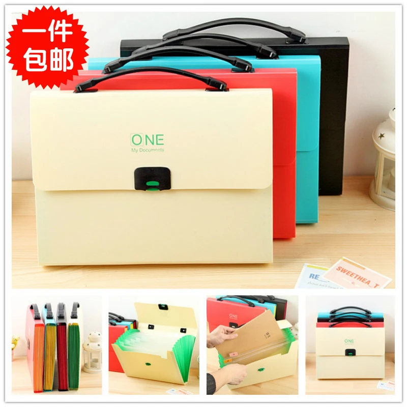 QSHOIC stationery office supplies bill bag portable document bag 12