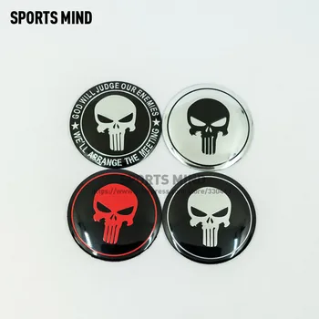 

20PCS/lot 56MM 3D SKULL Car Wheel Center Hub Cap Sticker Car Logo Badge Emblem sticker Decal car styling accessories