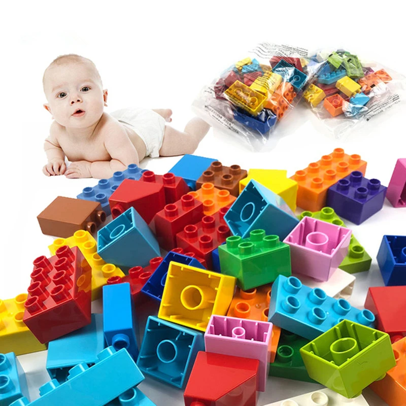 DIY Creative Bulk Granules Building Blocks Legoings Bricks Model Figures Educational Toys For Chilren Compatible Legoed Duploed