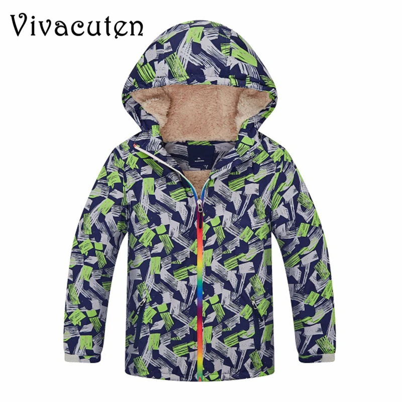 

2018 Winter Children Jacket Outerwear Sport Berber Fleece Coats Kids Clothes Waterproof Windbreaker For Boys Hooded Jackets Tops