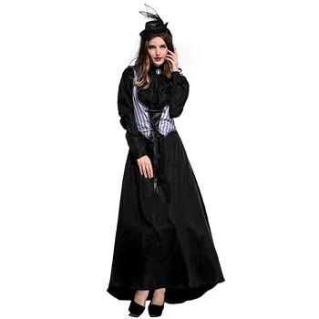 

New Halloween Adult Women's Killer Dress Masquerade Party Dress, Earl Queen Performance Costume L1862191