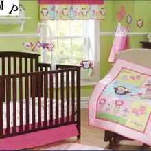 Промо-акция! 7 шт., детские кроватки, набор для новорожденных, набор для детской кроватки с 3D вышивкой, включает в себя(бампер+ пододеяльник+ покрывало+ юбка для кровати