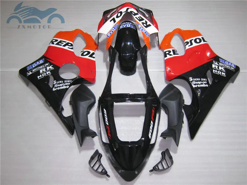 Free Customized Injection mold for 2001 2002 2003 CBR600F4i orange repsol fairings 01 02 03 CBR600 F4i body repair fairing parts |