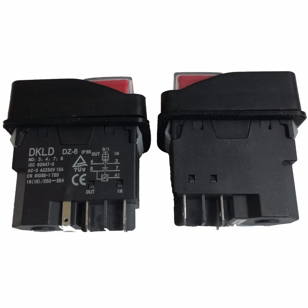 5 контактов AC 3 15A 250V IP55 водонепроницаемый кнопочный переключатель с
