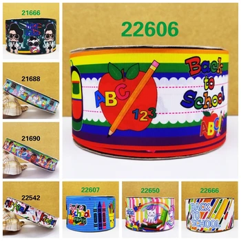 

Free shipping 2018 new arrival 50yards cartoon printed grosgrain ribbons 22606