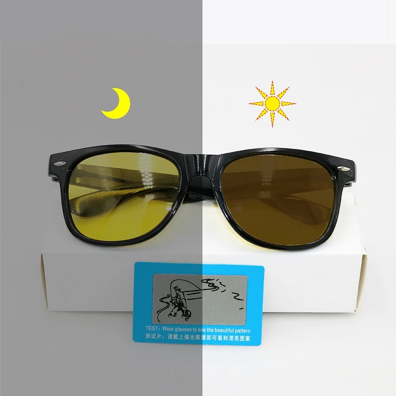 Polarized Photochromic Sunglasses Day Night Vision Transition lens Sun