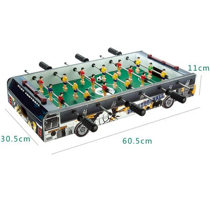Настоящий 6 полюсов маленький мини-автобус футбольные столы детская Подарочная игрушка футбол кубок головоломка игра рейтинг спортивные игры 60,5*30,5*11 см
