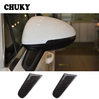 

CHUKY 2pcs Black Carbon Fiber Car Styling Rearview Mirror Decorative Stickers For Porsche Macan 2015 2016 2017 2018 Accessories