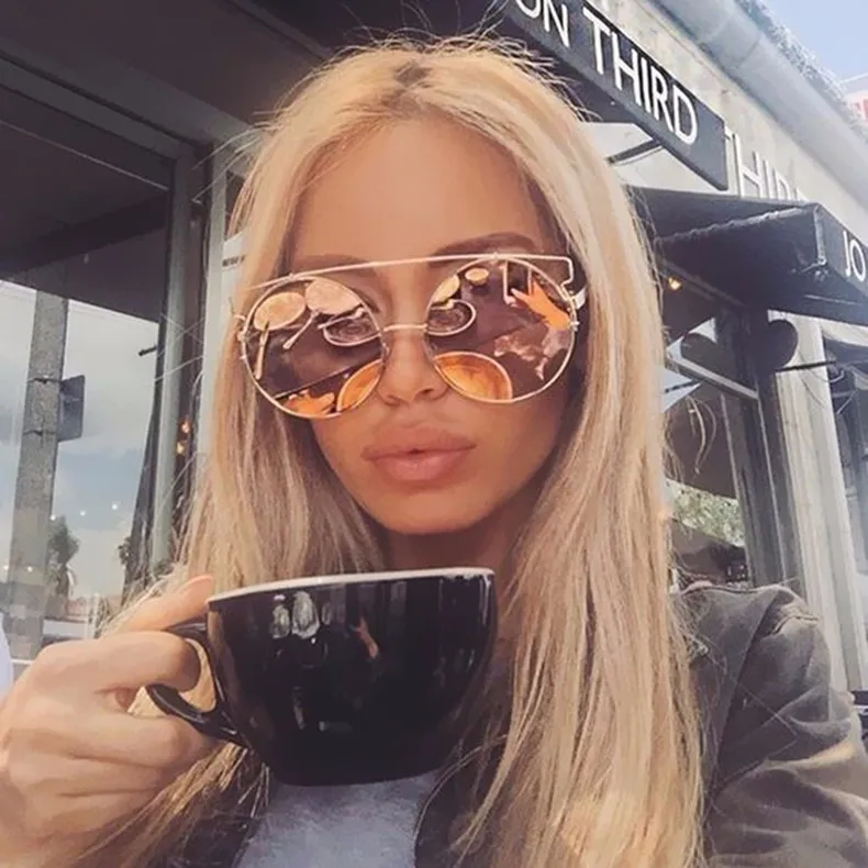 large gold sunglasses