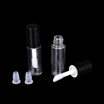 

2Pcs Refillable Bottles 3ML Little Pretty Empty Clear Chapstick Lip Gloss Tube Lipstick Balm Bottle Container
