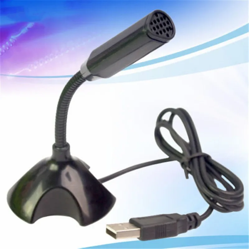 USB 2.0 Mini Computer Microphone - Black