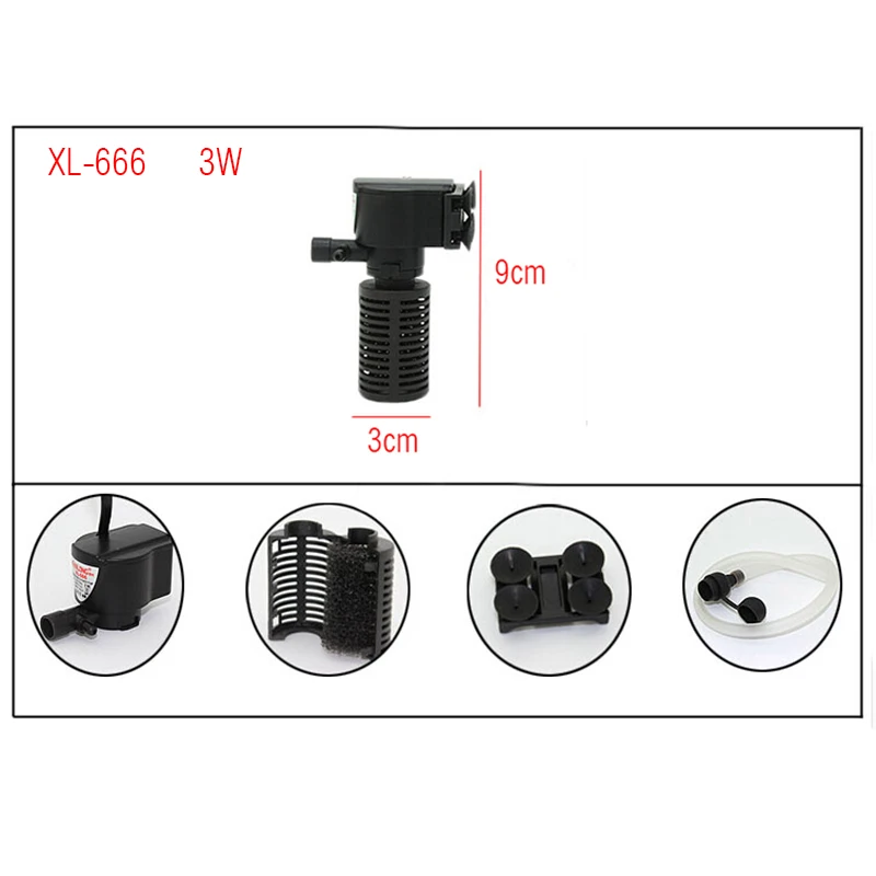 Высокое качество мини 3 в 1 фильтр для аквариума 3 Вт 5 Вт погружной для губки фильтр для увеличения воздуха внутренние фильтры для аквариума