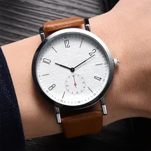 Relogio Masculino, мужские часы, Топ бренд, роскошные спортивные минималистичные мужские часы с кожаным плетением, мужские часы