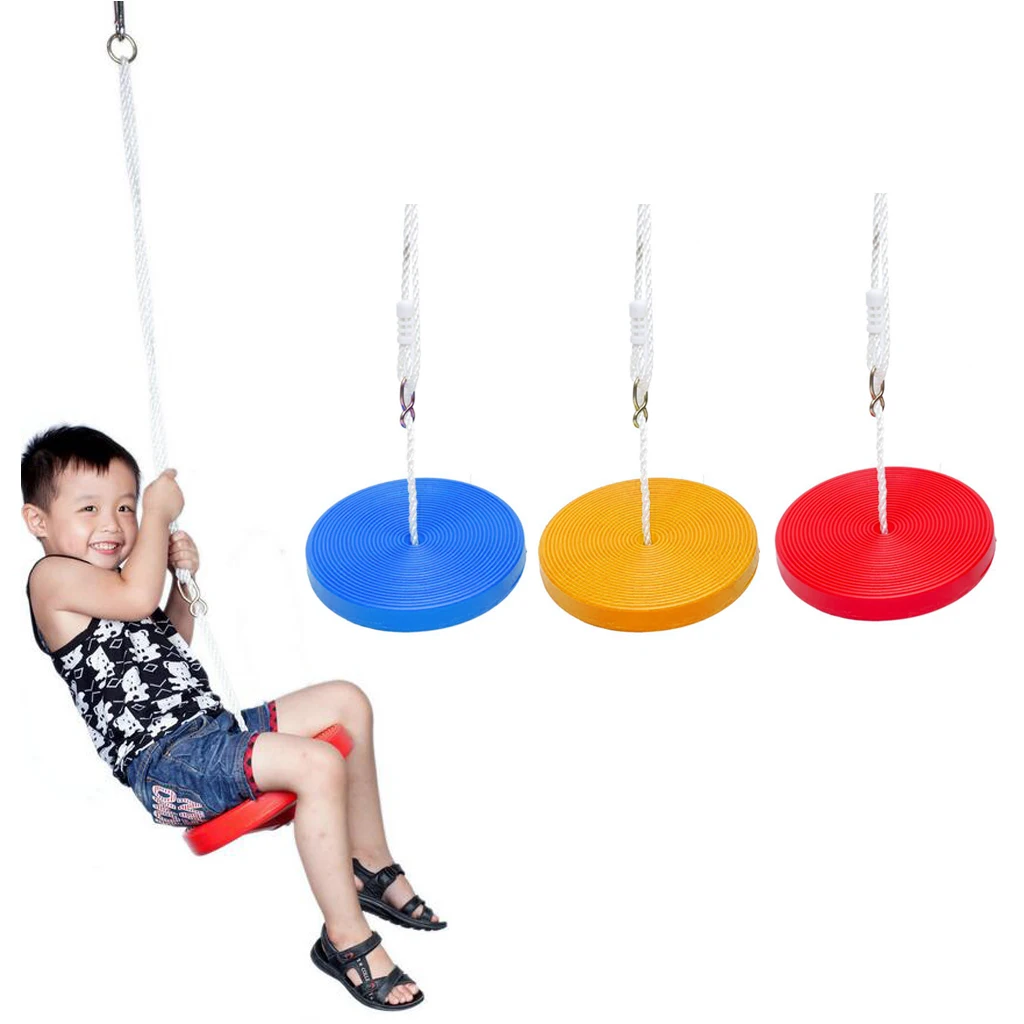 Kids/Children Outdoor Tree Hanging Seat Monkey Disc Rope Swing Garden Accessories Playground Park Toy Blue