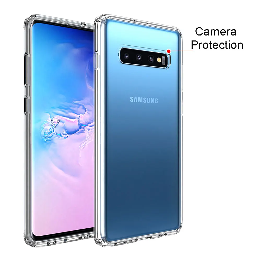 Для samsung Galaxy Note 10 Plus чехол S10 Note 9 8 S9 S8 S10e 5G ударопрочный Жесткий Тонкий чехол для задней панели прозрачный защитный чехол