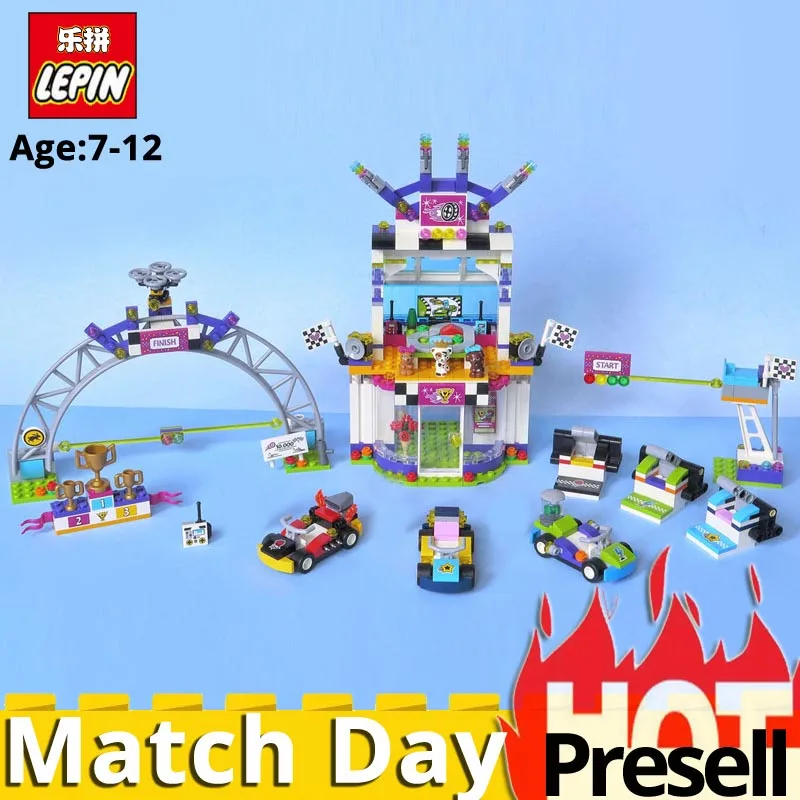 

Lepin 01072 Girls Toys The Big Race Day Friends 41352 Model Building Blocks Toy Self Locking Bricks Kits Assemblage Kids Gifts