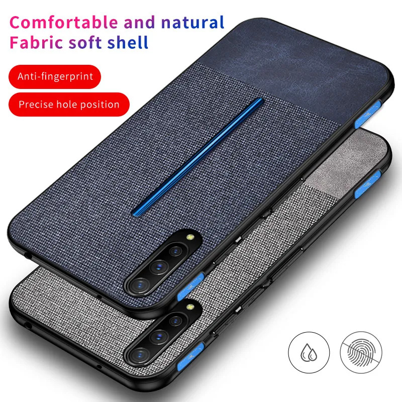 

Business Fabric Cloth Case for Vivo IQOO V15 V15 Pro X27 Hard Back Cover + Soft TPU Frame Phone Cases Fundas Coque capa