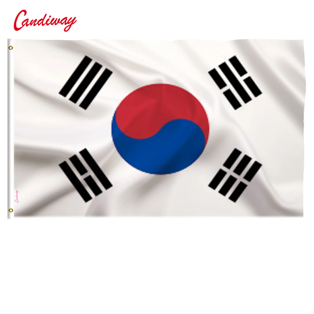 90x150 см Южная Корея Флаг офисный парад праздничный Фестиваль Декоративная Растяжка Корейская национальная флаг NN049