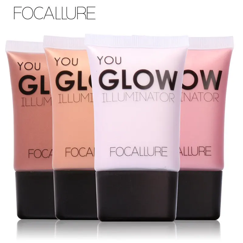 

FOCALLURE Face Gold Highlighter Makeup Liquid Glow Illuminator Face Contour Brightener Glow Shimmer Liquid Highlighter Make up