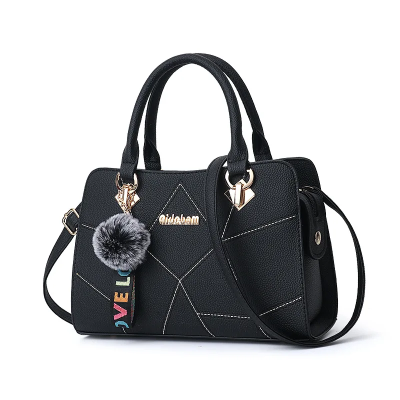 

INS 2018 Fine Sewing Thread Sac Main Femme PU Leather School Casual Soft Shoulder Bag Zipper Handbag Clutch Bag For Women