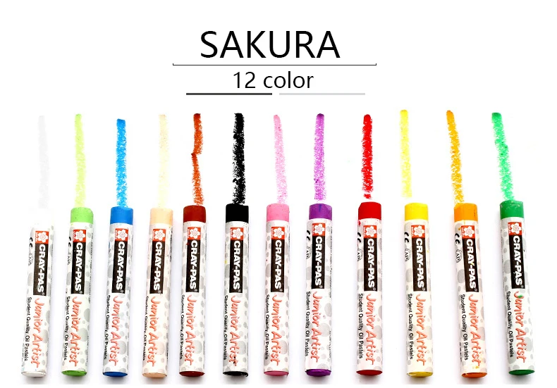 Sakura детская масляные краски, кисть 12/16/25/36/50 разных цветов с рисунками, с рисунком из мультфильма Аниме crayon костюм