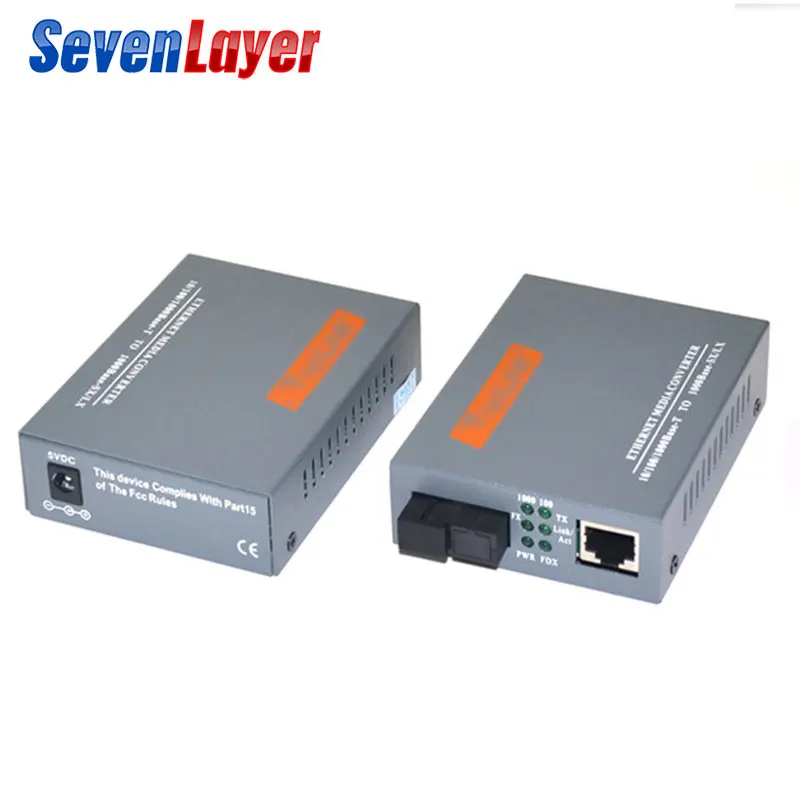 

10/100/1000M Media Converter HTB-GS-03 Gigabit Fiber Optical Single Mode Single Fiber SC Port External Power Supply