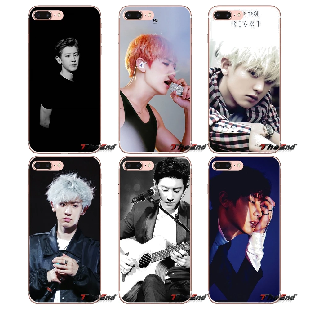 

For iPhone X 4 4S 5 5S 5C SE 6 6S 7 8 Plus Samsung Galaxy J1 J3 J5 J7 A3 A5 2016 2017 Park Chanyeol EXO Star Clear TPU Case Capa