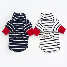 Рубашка для собак новая полосатая одежда для собак в японском и корейском стиле футболка в полоску Милая весенне-летняя хлопковая одежда для домашних животных