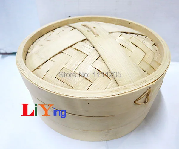 

6.5inch Bamboo Steamer Basket free for Lid gestoomde dumplings rice vegetable steam cooking pot tools vaporera bambu cuit vapeur