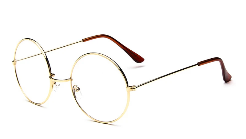 Круглые очки оправа металла оправа Очки для работы за компьютером очки прозрачные линзы оптические женские прозрачные очки - Цвет оправы: Gold