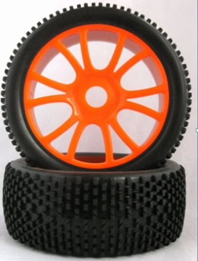 

2pcs 1/8 RC Model Buggy Wheels 18009 Hex 17mm Wheel Rim +Tire