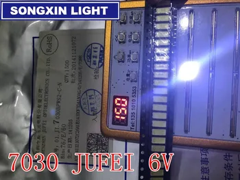 

200pcs FOR JUFEI LED Backlight 1W 7030 6V Cool white TV Application smd 7030 led cold white 100-110lm 7.0*3.0*0.8mm CHIP-2