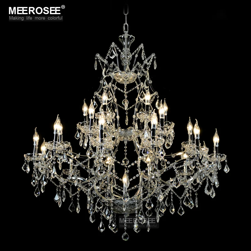 

Vintage Crystal Chandelier Light Fixture 25 Lights Hanging Suspension Lamp Crystal Chandeliers Lighting 100% Guarantee