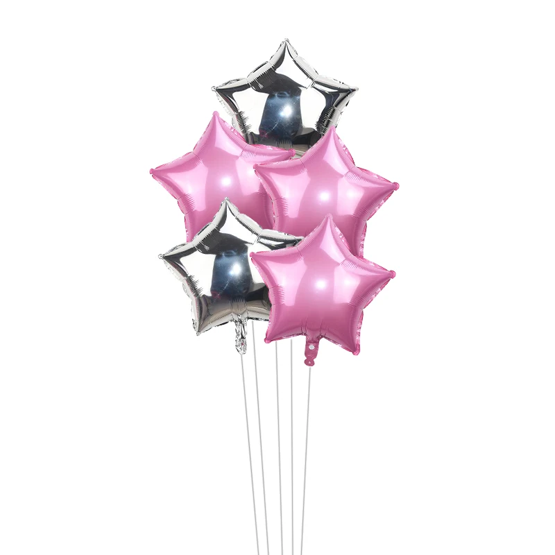 5 шт./компл. 18 дюймов пятиконечная звезда фольги воздушный шар для Бэйби Шауэр Детская день рождения предложение свадебных декоров Детские шары Globos - Цвет: S08