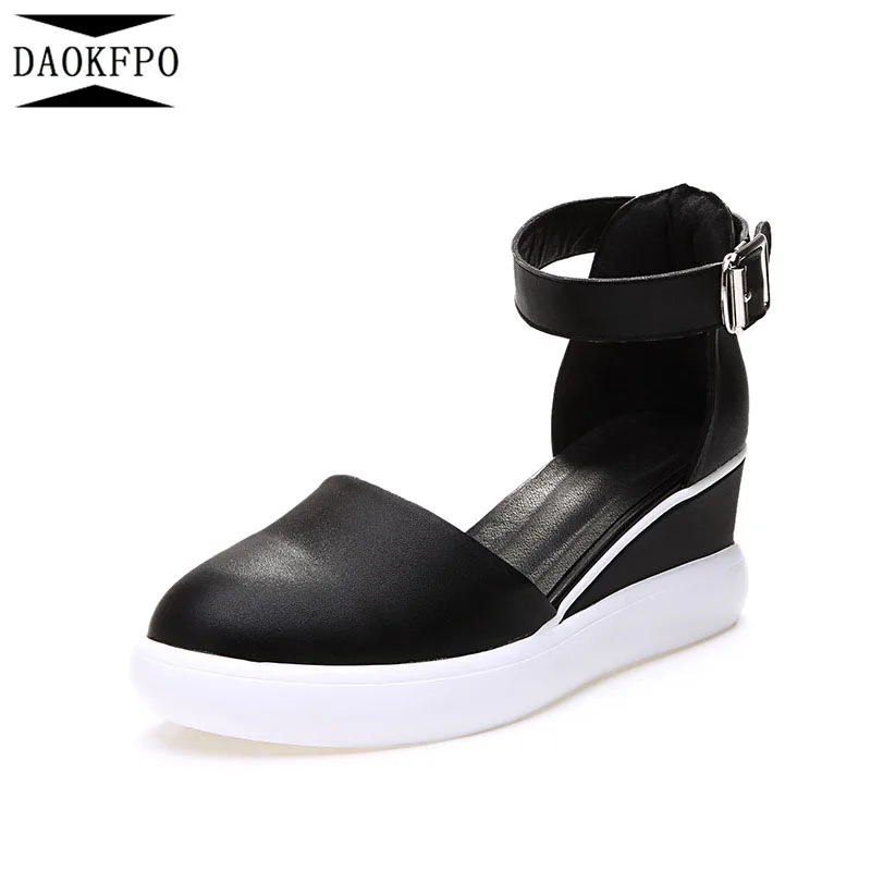 DAOKFPO 2018 Women Sandals Summer Style White sneakers Fashion Closed ...