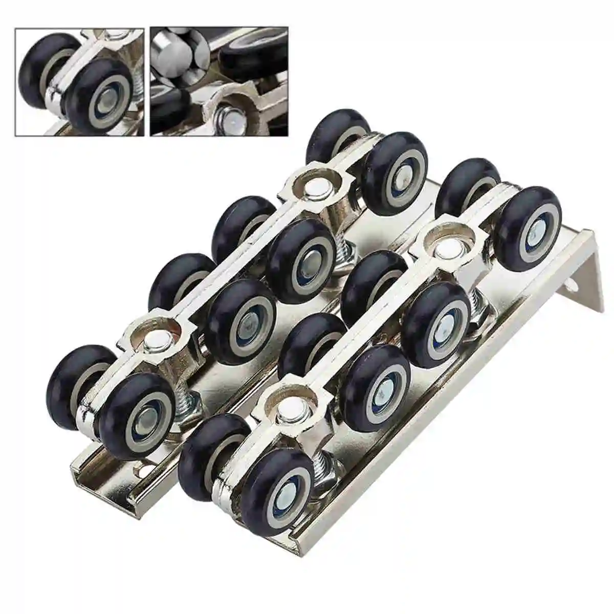 

8/12 Wheels Door Hanging Wheels Roller Mayitr Hanging Sliding Silent Closet Hangers Roller Wooden Door Wheels Hardware Kit