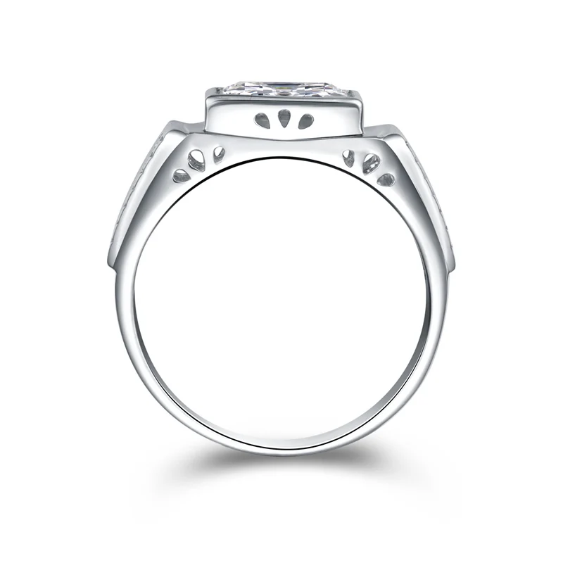 AINOUSHI, роскошное мужское кольцо, 3 карата, лабораторное изготовление, SONA, кольцо для мужчин, 925 пробы, серебряное кольцо, ювелирное изделие
