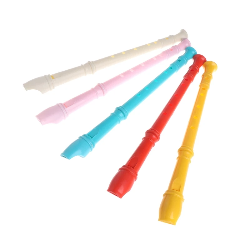

Kids Educational Plastics Instrument 6 Holes Flute Long Musical Soprano Recorder