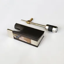 Расширенный Уровень Ник-серебряный установленный Ebony Лягушка для 4/4 скрипки Лук EB042