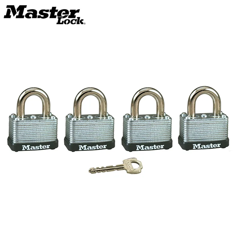 Master Lock Wide Laminated Steel Warded Keyed Padlock, Keyed Alike,Anti-theft,Waterproof,home padlock dormitory outdoor Lock (1)