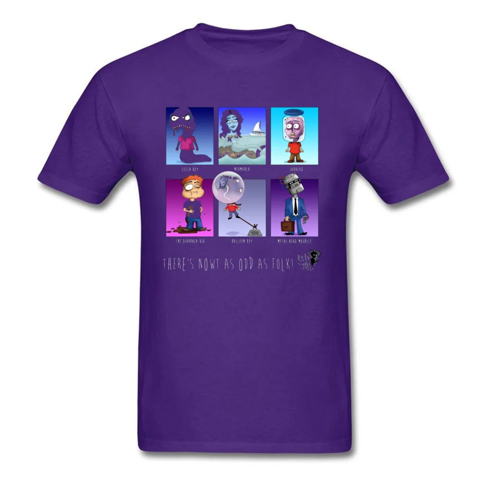 OddFolk the 2nd Batch 11017 T Shirts Design Short Sleeve High Quality O-Neck Cotton Tops Shirts T Shirt for Men NEW YEAR DAY OddFolk the 2nd Batch 11017 purple