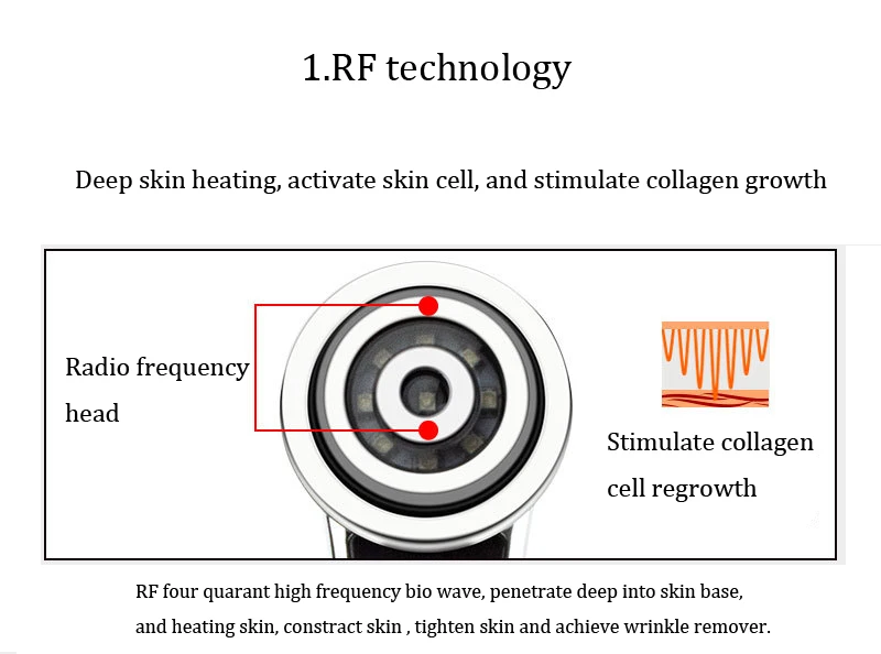 Мини rf EMS радиочастотный стимулятор кожи коллаген рост подтягивающий и укрепляющий кожу лица затянуть Led фотон косметическое средство для омоложения