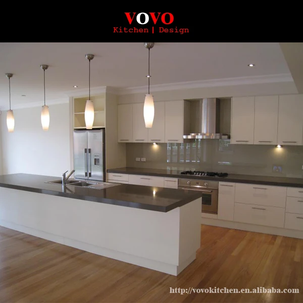 

2016 high glossy lacquer kitchen furniture with island design