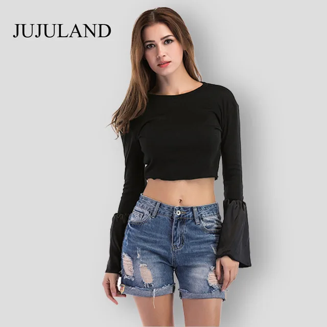 2017-Autumn-Tops-Women-Clothing-O-Neck-Solid-Black-T-shirt-Women-Lantern-Long-Sleeve-Korean.jpg_640x640