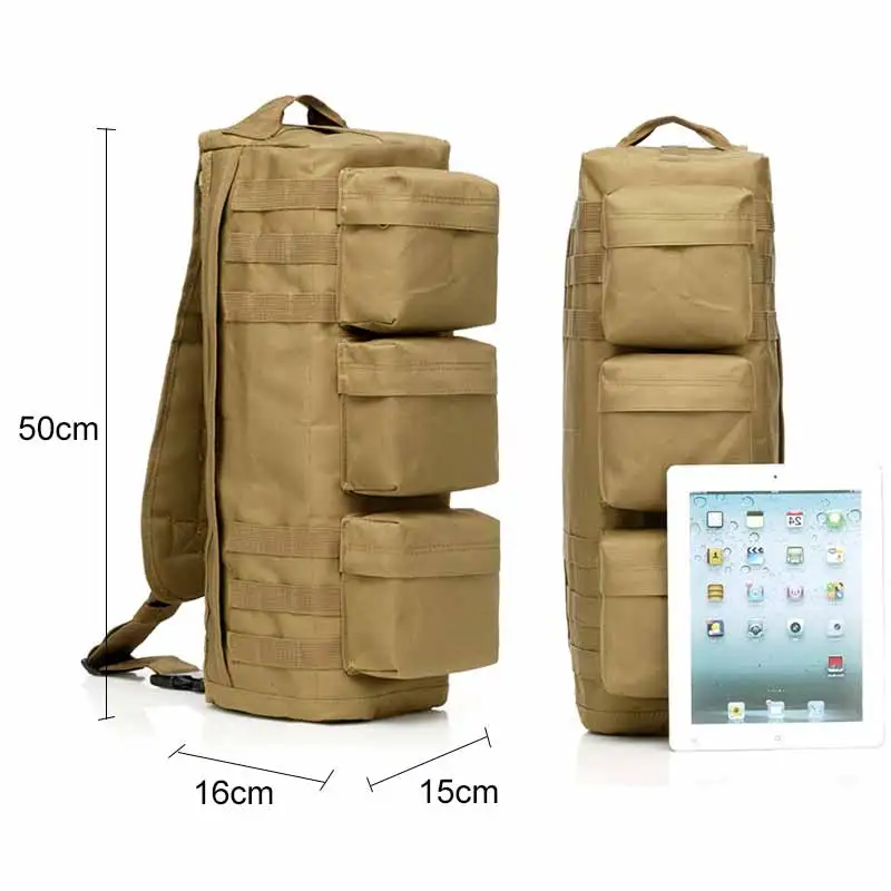 1000D Tactical MOLLE Bag Military Sling Single Shoulder Backpack Army Bags Hiking Camping Hunting A