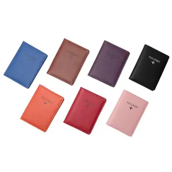 

14.5x10.7x1cm Women Men Travel Trip Secure RFID Blocking Leather Passport Holder Cards Case Cover Wallet Fashion